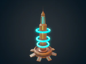 sci fi futuristic city package low-poly 3D Model