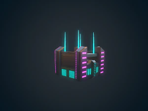 sci fi futuristic city package low-poly 3D Model