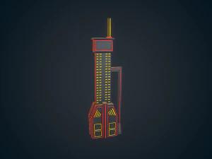 sci fi futuristic city package low-poly 3D Model