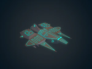 sci fi futuristic city package low-poly 3D Model