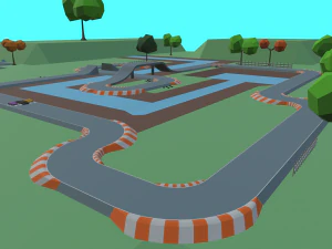 race track cartoon 3D Model