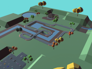 race track cartoon 3D Модель
