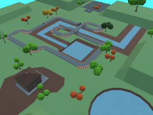 race track cartoon 3D Model