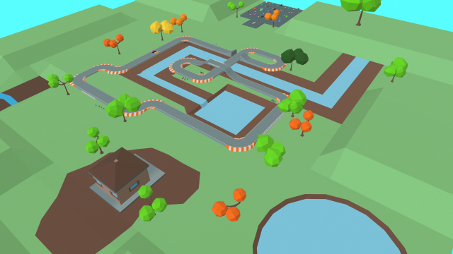 race track cartoon 3D Модель .c4d .max .obj .3ds .fbx .stl .blend 