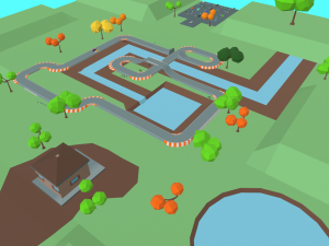 race track cartoon 3D Model
