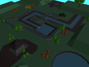 race track cartoon 3D Model
