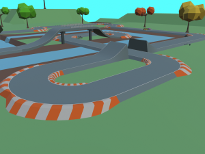 race track cartoon 3D Модель