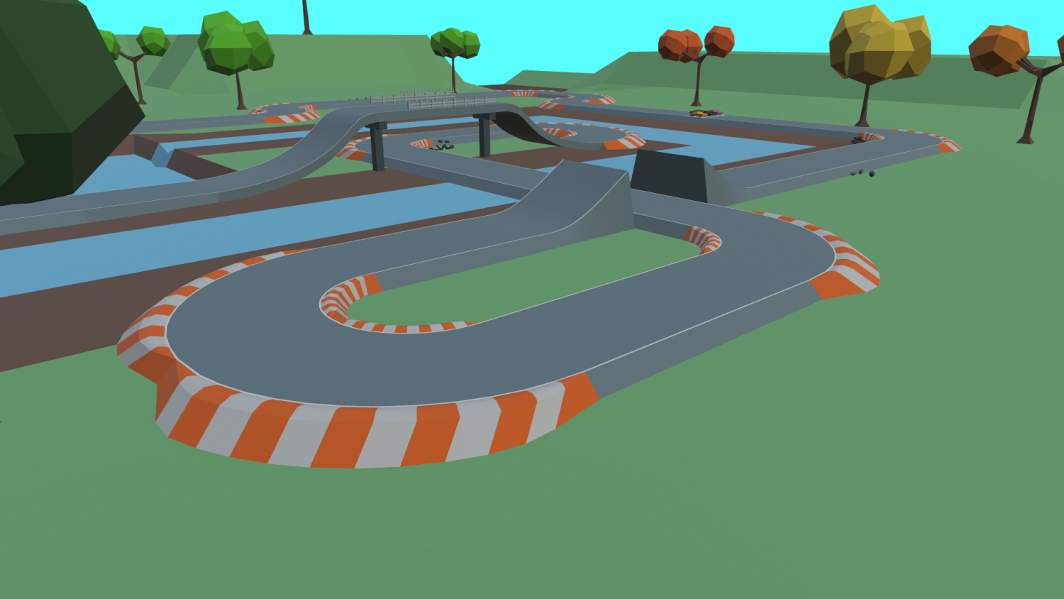 Race Track Cartoon 3D Model in Race Track 3DExport