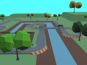 race track cartoon 3D Model