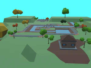 race track cartoon 3D Model