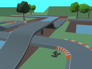 race track cartoon 3D Модель