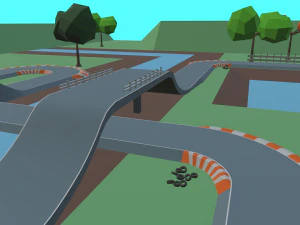 race track cartoon 3D Model