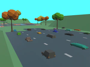 race track cartoon 3D Model