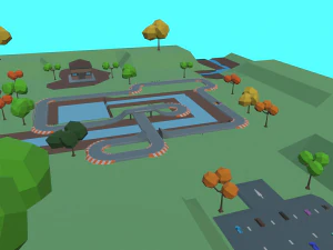 race track cartoon 3D Model