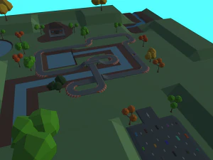 race track cartoon 3D Model
