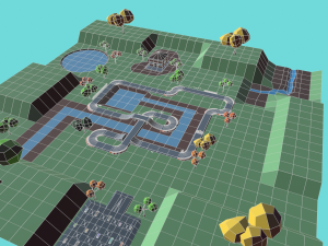 race track cartoon 3D Модель