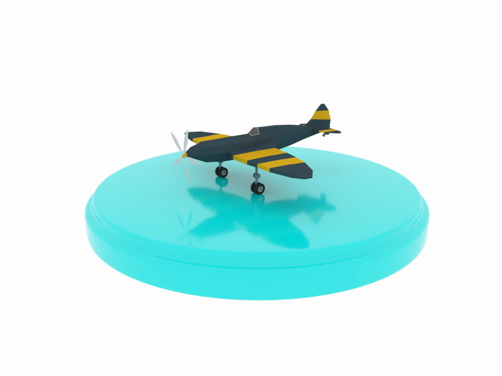 airplane01 low-poly model 3D Model .c4d .max .obj .3ds .fbx .stl .blend 