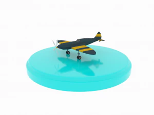 airplane01 low-poly model 3D Model