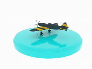 airplane01 low-poly model 3D Model