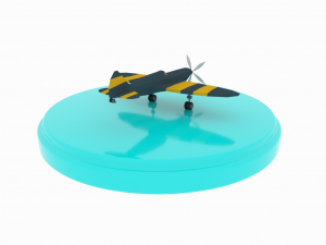 airplane01 low-poly model 3D Model