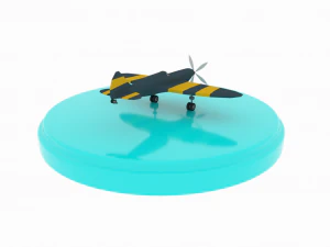 airplane01 low-poly model 3D Model