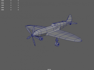 airplane01 low-poly model 3D Model