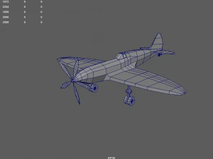 airplane01 low-poly model 3D Model
