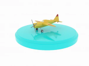 airplane02 low-poly model 3D Model