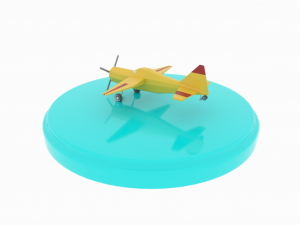airplane02 low-poly model 3D Model