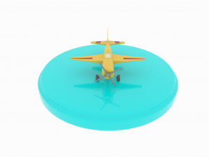 airplane02 low-poly model 3D Model