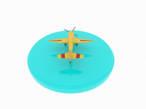 airplane02 low-poly model 3D Model