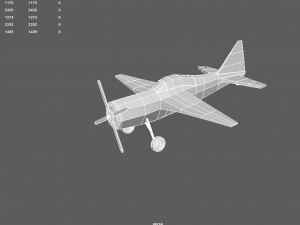 airplane02 low-poly model 3D Model