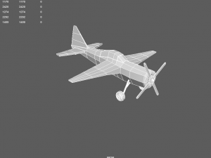 airplane02 low-poly model 3D Model