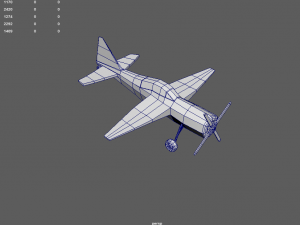 airplane02 low-poly model 3D Model