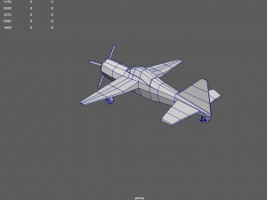 airplane02 low-poly model 3D Model