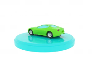 cartoon laag poly auto 3D Model