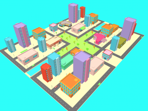 simplepoly city -low poly 3D-Modell