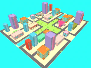 simplepoly city -low poly 3D 模型