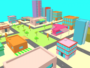simplepoly city -low poly 3D 模型