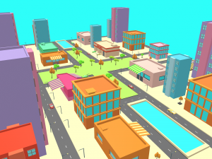 simplepoly city -low poly 3D 模型