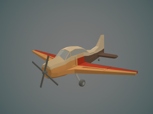 airplane03 low-poly 3D Model