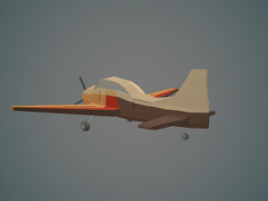 airplane03 low-poly Modelo 3D