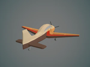 airplane03 low-poly 3D Model