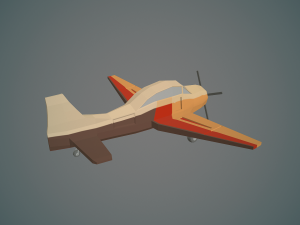 airplane03 low-poly Modelo 3D