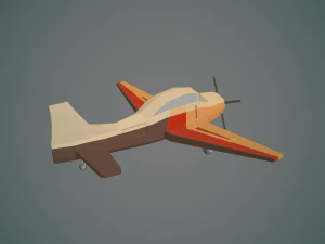 airplane03 low-poly 3D Model
