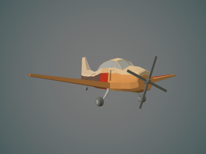 airplane03 low-poly Modelo 3D
