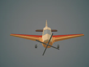 airplane03 low-poly 3D Model