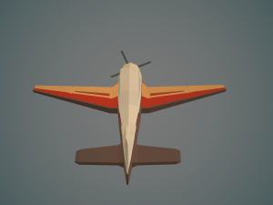 airplane03 low-poly Modelo 3D