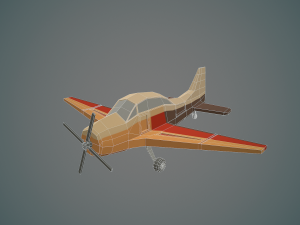 airplane03 low-poly Modelo 3D