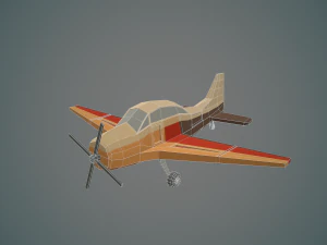 airplane03 low-poly 3D Model
